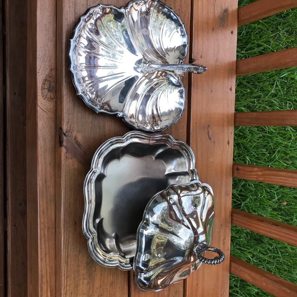 2 Silver Dish Set